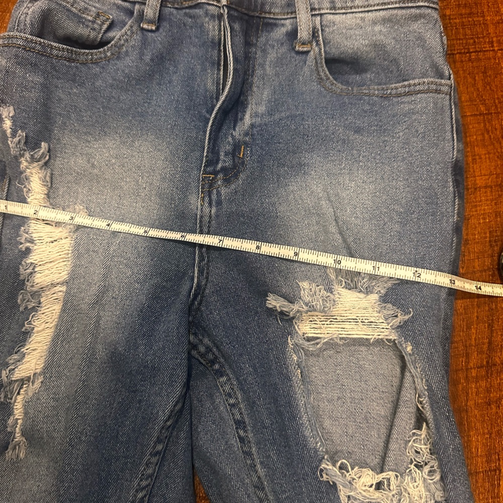 Distressed Blue Jeans - Picture 3 of 5